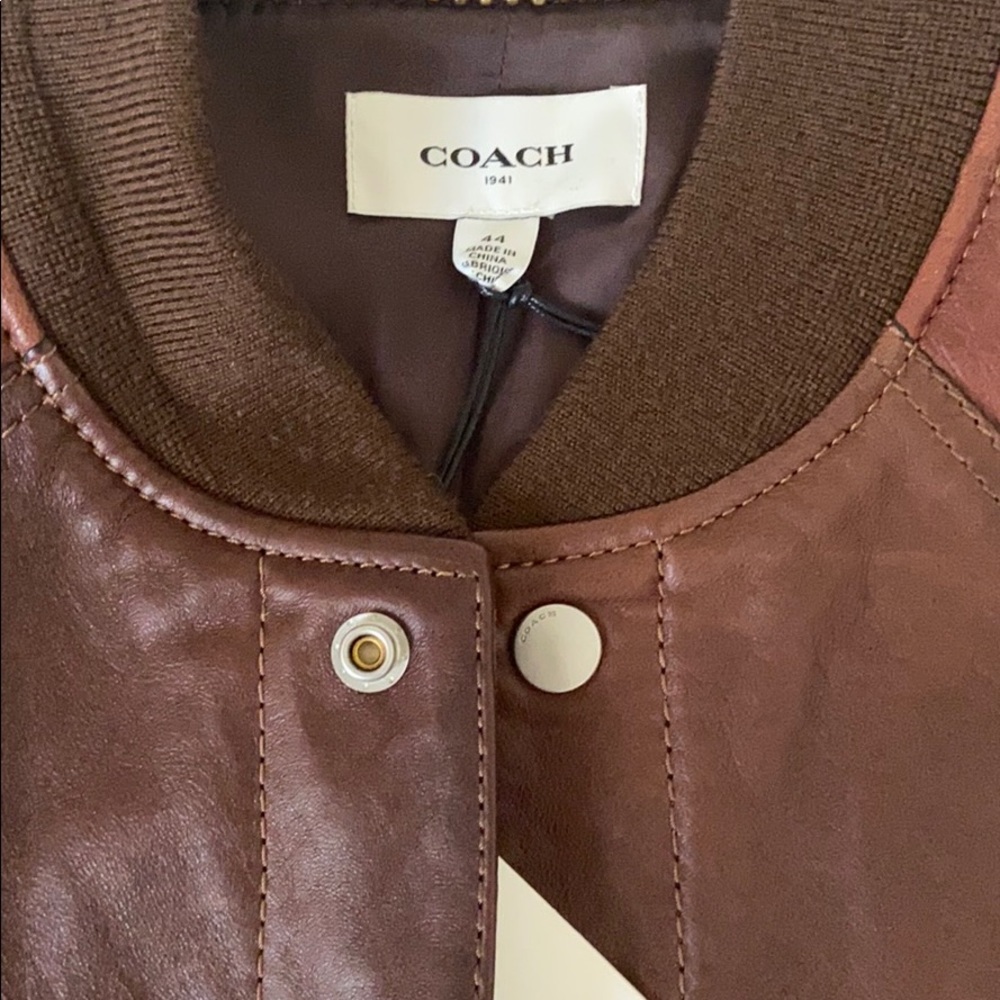 Official Genuine Leather Coach Varsity Jacket